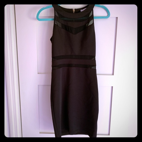 GB girls Dresses & Skirts - Black Mesh Body Con Zip Dress - S